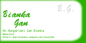 bianka gan business card